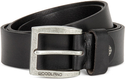 

Woodland Men Casual Black Genuine Leather Belt