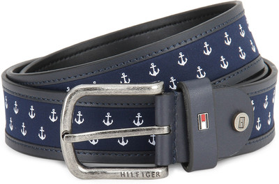 

Tommy Hilfiger Men Casual Blue Genuine Leather Belt, Navy