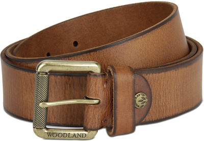 

Woodland Men Casual Tan Genuine Leather Belt