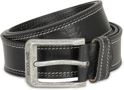 

Woodland Men Casual Black Genuine Leather Belt