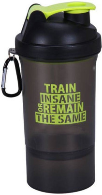 Hyper Adam AN-505 Trendy Shaker With Protein Compartment 600 ml Shaker, Sipper, Bottle(Pack of 1, Black) available at flipkart for Rs.243