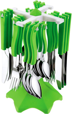 

Doma swastik Cutlery set Green Stainless Steel Cutlery Set(Pack of 24)