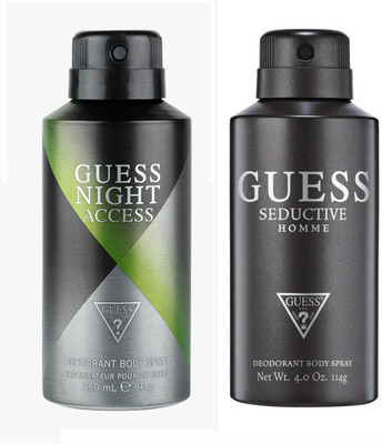

Guess Night Access & Seductive Homme Deodorant Spray - For Men(300 ml, Pack of 2)