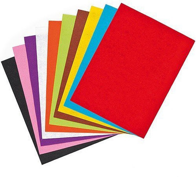

Paraspapermart Pack of 10 Bright A3 Size Multicolored Stiff Felt Sheet(30 cm x 42 cm)