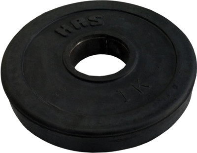 

HRS Rubber Weight Plate with 50 mm hole - 1 KG (1 single Plate) Black Weight Plate(1 kg)