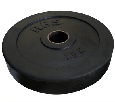 

HRS Rubber Weight Plate with 50 mm hole - 7.5 KG (1 single Plate) Black Weight Plate(7.5 kg)