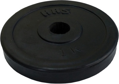 

HRS Rubber Weight Plate with 28 mm hole - 1 KG (1 single Plate) Black Weight Plate(1 kg)