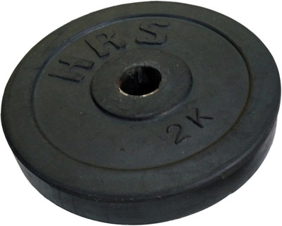 

HRS Rubber Weight Plate with 28 mm hole - 2 KG (1 single Plate) Black Weight Plate(2 kg)