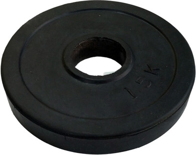 

HRS Rubber Weight Plate with 50 mm hole - 1.5 KG (1 single Plate) Black Weight Plate(1.5 kg)