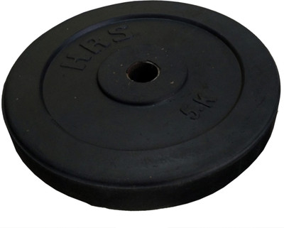 

HRS Rubber Weight Plate with 28 mm hole - 5 KG (1 single Plate) Black Weight Plate(5 kg)