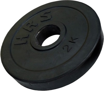 

HRS Rubber Weight Plate with 50 mm hole - 2 KG (1 single Plate) Black Weight Plate(2 kg)