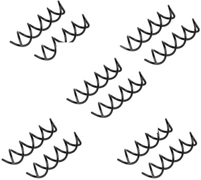 

SHAFIRE 10x Black Spiral Hair Pin Clip Bun Stick Pick for DIY Hair Style Hair Clip(Black)