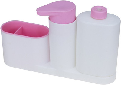 

besdeals.in 3-Piece Sink Tidy Set Household Items - 2 Containers and a Sponge Brush Holder - (multi color).(Multicolor)