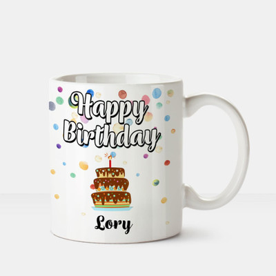 

Huppme Happy Birthday Lory Printed Coffee White Ceramic Mug(350 ml), Multicolor