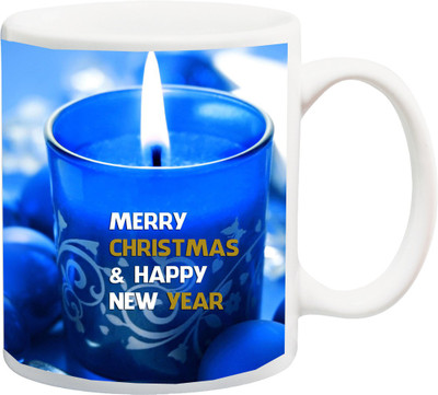

Stylotrendz Merry Christmas and Happy New Year Coffee Ceramic Mug(325 ml), White