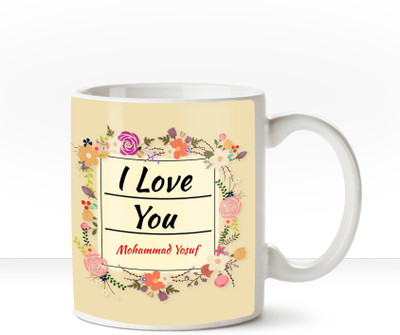 

Huppme I Love you Mohammad Yosuf romantic coffee mug Ceramic Mug(350 ml), White