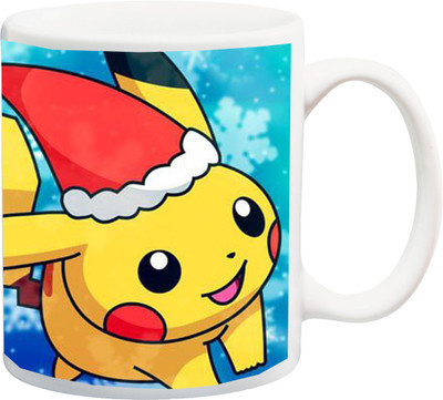

Stylotrendz Pikachu Red Santa Perfect gift for christmas for kids Ceramic Mug(325 ml), White