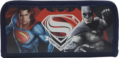 

Mcnt superman & batsman cartoon Art Canvas Pencil Box(Set of 1, Dark Blue)