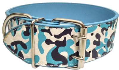 

Sollar's Military Printed PU Leather Dog Head Collar(, Red