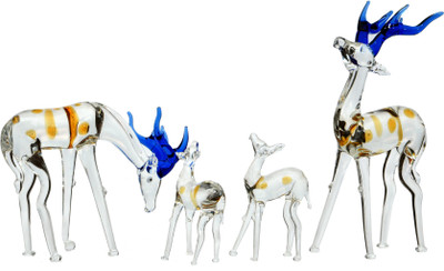 

T.c.Arts Deer Crystal Decorative Showpiece - 13 cm(Crystal, Multicolor)