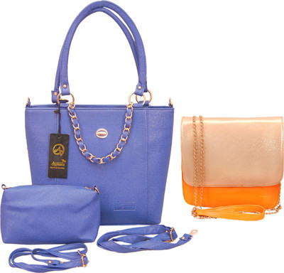 

Anemone Women Casual Blue, Yellow PU Hand-held Bag