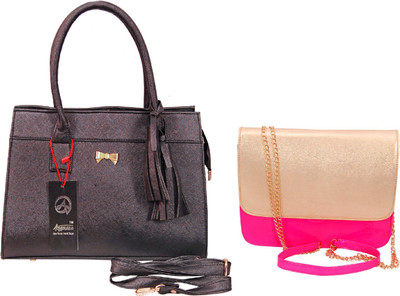 

Anemone Women Casual Black, Pink PU Hand-held Bag