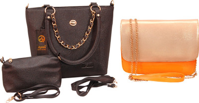 

Anemone Women Casual Black, Yellow PU Hand-held Bag