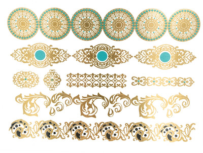 

Savii Metallic Tattoos For Girls(Golden Silver Color)