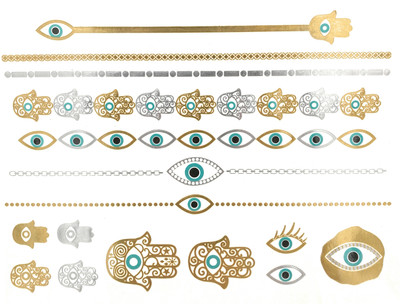 

Savii Metallic Tattoos For Girls(Golden Silver Color)