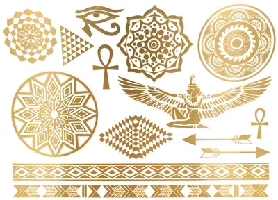 

Savii Metallic Tattoos For Girls(Golden Silver Color)