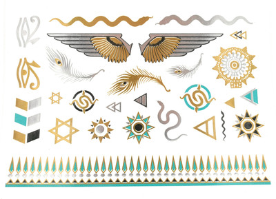 

Savii Metallic Tattoos For Girls(Golden Silver Color)