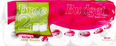 

BEETA Toilet Roll 10 in 1 / 4000 sheets / flower embossing Toilet Paper Roll(2 Ply, 400 Sheets)