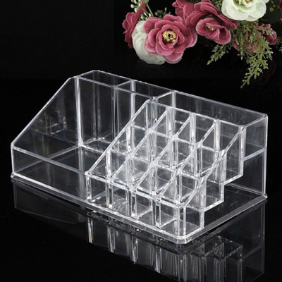 

AVMART Cosmetic Lipstick & Nail Polish Organizer Mini Makeup Vanity Box(Transparent)