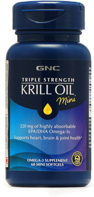 

GNC Triple Strength Fish Oil Plus Krill Soft gel(60 No)