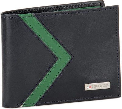 

Tommy Hilfiger Men Multicolor Genuine Leather Wallet(4 Card Slots), Navy+green