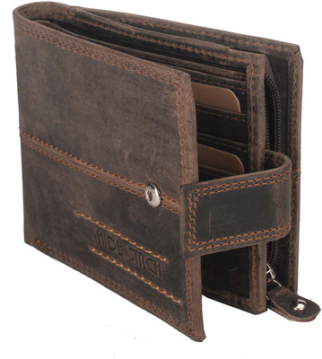 

Hidestitch Men Brown Genuine Leather Wallet(4 Card Slots), Dark brown-05