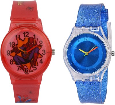 COSMIC the spiderman cartoon printed dial boys watch with XYZ-SPARKLING DARK PINK FEATHER OR LIGHT WEIGHT KIDS Watch  - For Boys & Girls   Watches  (COSMIC)