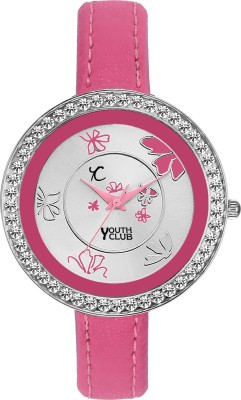 Youth Club PINK-159 STUDDED ELEGANT Watch  - For Girls   Watches  (Youth Club)