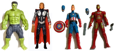 

VShine Avenger Action Hero's Collection HULK , Thor ,Iron Man ,Captain America(Multicolor)