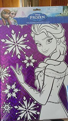 Tri Coastal Disney Frozen Foil Coloring Sheets With Markers Elsa And Anna(Multicolor)