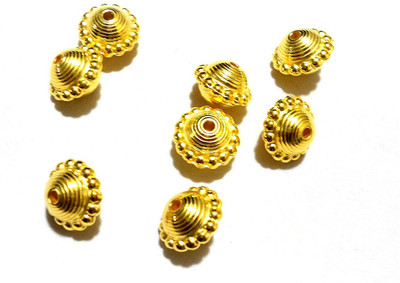 

GOELX DIY Pack of Ethnic Royal gold carved beads for jewelry making/crafts