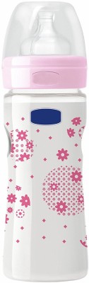 

Healthllave Baby Natural Feeding Bottle | Wellbeing | Silicone Nipple - 150 ml(Pink, White)