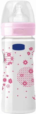 

Healthllave Baby Natural Feeding Bottle | Wellbeing | Silicone Nipple - 150 ml(Pink, White)