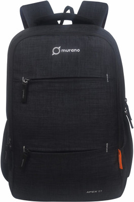 

Murano Black Color Durable 27 L Laptop Backpack(Black), White