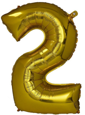 

Smartcraft Solid Number 2 Foil Balloon Gold (30inch) , Birthday Party Supplies , Party Foil Balloon - Large Balloon(Multicolor, Pack of 1)