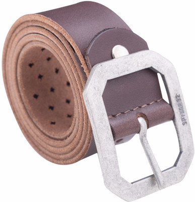 

Spykar Men Casual Brown Genuine Leather Belt, Dark brown