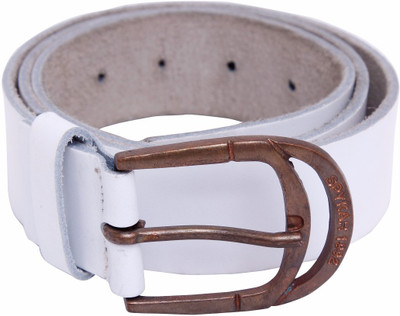 

Spykar Men Casual White Genuine Leather Belt