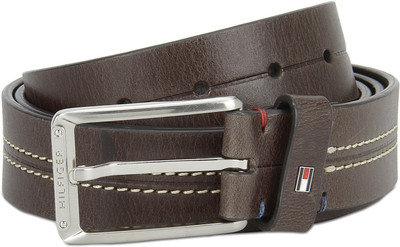 

Tommy Hilfiger Men Casual Brown Genuine Leather Belt, Choco brown