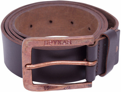 

Spykar Men Casual Brown Genuine Leather Belt, Dark brown