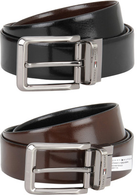 

Tommy Hilfiger Men Formal Black, Brown Genuine Leather Reversible Belt